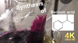 Synthesis of benzoic acid Oxidation of toluene [upl. by Alley]