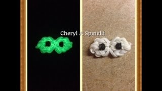 Rainbow Loom Glowing EYES  Looming WithCheryl [upl. by Bopp254]