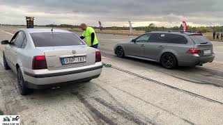 BMW e61 530D BiTurbo vs Volkswagen Passat 19 TDI dragrace 14 mile 🚦🚗  4K [upl. by Tarfe607]