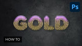 Create an Easy Gold Glitter Text Effect in Photoshop [upl. by Keen33]