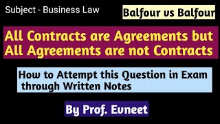 All Contracts are Agreement but all Agreements are not Contract  balfour vs balfour case [upl. by Ailemaj]