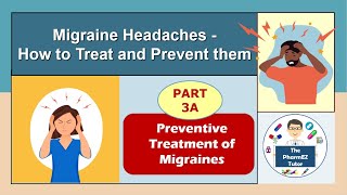 Migraine Prevention  Part 3A Medications Pharmacology For Pharmacy students and pharmacists [upl. by Richman]