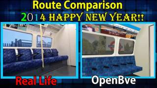 OpenBve Jubilee Line Route Comparison 5 Stanmore To Kingsbury [upl. by Orferd]