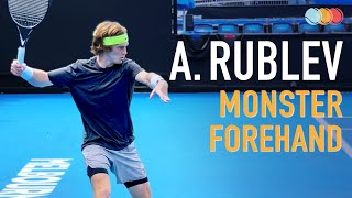 Andrey Rublev Forehand Technique in Slow Motion 2021 [upl. by Gipsy]