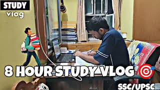 SSC CGL TARGET 2025 🎯 8 HOUR STUDY VLOG A PRODUCTIVE DAY AN ASPIRANT LIFE 📚sscvlog UPSC [upl. by Melville]