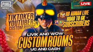 CUSTOM ROOMSLIVIK amp WOW UC amp CASH GIVEAWAYRP GIVEAWAY DAILY LIVE RB ADNAN IS LIVE [upl. by Norej580]