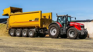 Mais hakselen bij Van Bakel Vreba Dairy  USA equipment  Biggest farm in Holland  Chopping corn [upl. by Werda]