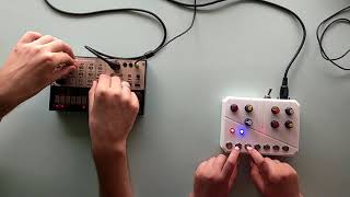 DIY Arduino MIDI arpeggiator with Korg Volca keys short jam [upl. by Ardnnek]