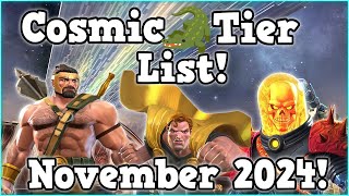 Cosmic Tier List November 2024  Marvel Contest of Champions [upl. by Edora]