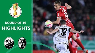 Keeper blooper initiates dream goal  Sandhausen vs Freiburg 02  Highlights  DFBPokal Rd of 16 [upl. by Oigres]