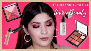 Full Face Of Swiss Beauty  One Brand Tutorial  Mini Reviews  Shreya Jain [upl. by Lower493]