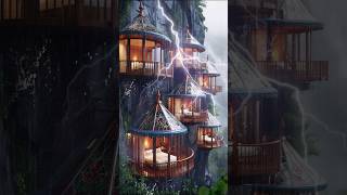 Sleep Well in Glass Cabin  Sound of Heavy Rain and Thunder [upl. by Jacenta]