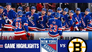 GAME HIGHLIGHTS  202425 Preseason New York Rangers vs Boston Bruins 92624 [upl. by Alena]