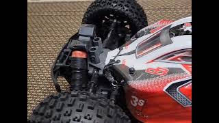 Arrma Typhon 3s with Arrma Mojave 4s tires amp wheels [upl. by Enomar]