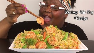 Shrimp Stir Fry 먹방 Mukbang  Recipe [upl. by Yetac]