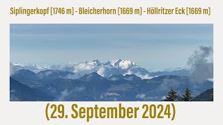 Gunzesried Siplingerkopf  Bleicherhorn  Höllritzer Eck 29 September 2024 [upl. by Moureaux]