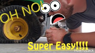 How to change a lawn mower tire EASIEST [upl. by Nirmak]