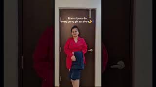 Bootcut Jeans to flaunt your curves💁‍♀️ytshorts shortsvideo ashortaday fashion jeans curvygirl [upl. by Jocko278]