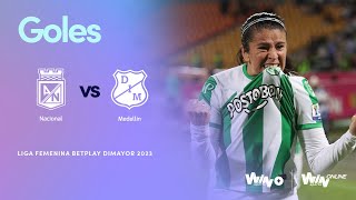 Nacional vs Medellín goles  Liga Femenina BetPlay Dimayor 2023  Cuartos de final  Vuelta [upl. by Aklam]