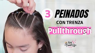 3 Hermosos Peinados con Trenza Pullthrough  Peinados Faciles y Rapidos de Hacer  Peinados 2022 [upl. by Acissey790]