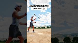 Double Bat Flip to Foot Stall Baseball Trick 😨 [upl. by Latta253]