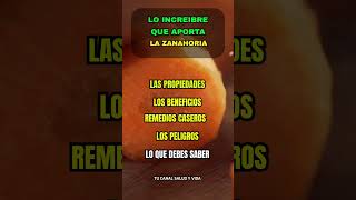 ¿SABÍAS QUE LA ZANAHORIA PUEDE MEJORAR TU VISIÓN 🥕👁️ sabiasesto naturales salud [upl. by Davies]