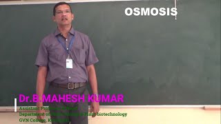 OSMOSIS l Lecture by DrBMakesh Kumar l Department of Plant Biology amp Bio Technology [upl. by Arihday]