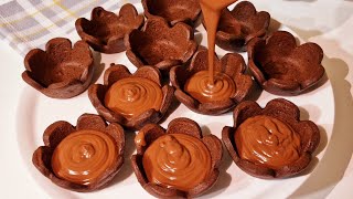 Tartlets Tart recipe CHOCOLATE Dessert [upl. by Enyallij]