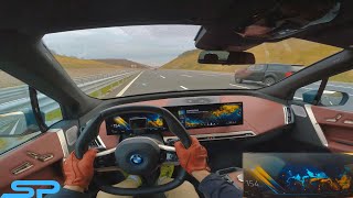 2024 BMW iX 50 xDRIVE  Autobahn POV Test Drive I 4K [upl. by Severn]