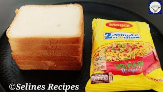 5 Minutes Evening Snacks Recipe  Crispy ampTasty Bread SnacksMaggi Puff RecipeMaggi Recipe [upl. by Kersten]