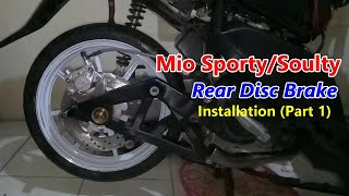 Mio Sporty Rear Disc Brake Installation [upl. by Mercuri]