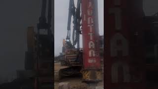 Забивка Юнтанн Гидромолот junttan piledrive копер стройка construction [upl. by Andrea]