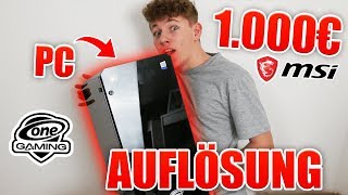 1000 EURO GAMING PC GEWINNSPIEL AUFLÖSUNG Hast du gewonnen  powered by OneGaming amp MSI [upl. by Dosh]