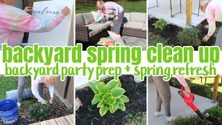 BACKYARD SPRING CLEAN UP  BACKYARD PARTY PREP  SPRING REFRESH [upl. by Petersen]