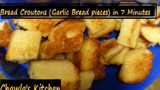 Bread croutons recipe for fast crispy easy Munch Garlic butter crispy Bread in no time [upl. by Carrington238]