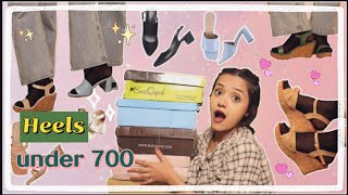 Huge quotAjio Footwear Haulquot  Cheapest quotUnder 700quot Ajio Heels  Anshika Soni [upl. by Notsnhoj335]