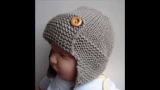 Baby Aviator Hat Regan  Knit Baby Hats Pattern Presentation [upl. by Sungam]