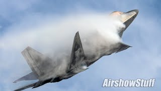 F22 Raptor Vapor Demo and Heritage Flight  Spirit of St Louis Airshow 2019 [upl. by Nywled]