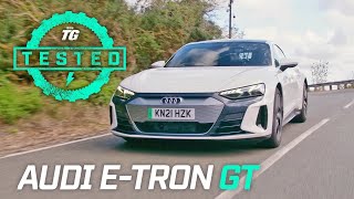 Audi etron GT Review 060mph ¼ Mile Tech Ride Handling  Top Gear Tested [upl. by Ennagroeg]