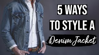 Denim Jackets For Men 5 Jean Jacket Outfit Ideas [upl. by Tana]