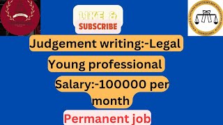 Legal vacancy freshers and advocate must applysalary 100000per month [upl. by Aibara]