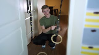 Double Circle Gymnastics Rings Setup  Workout With Gymnastics Rings [upl. by Lenoj]