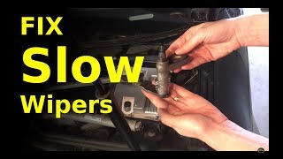 fix SLOW moving or seized windshield wipers [upl. by Saeger]