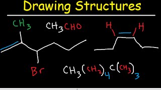 Organic Chemistry Drawing Structures  Bond Line Skeletal and Condensed Structural Formulas [upl. by Senaj243]