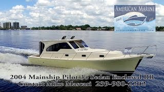 SOLD  2004 34 Mainship Pilot Sedan Enclosed RR HD by American Marine [upl. by Eniffit]