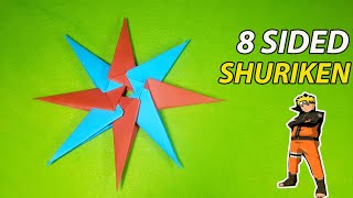 How to make an 8 sided Ninja Star  DIY Easy Origami [upl. by Rraval]