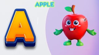 ABC song  nursery rhymes  abc phonics song for toddlers  a for apple [upl. by Kunz55]