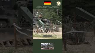 Leopard Wisent 1 AEV  Armoured Engineer Vehicle  Clearing obstacle defence military [upl. by Nylehtak120]