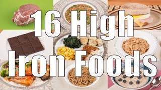 16 High Iron Foods 700 Calorie Meals DiTuro Productions [upl. by Lasyrc]