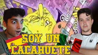 Españoles REACCIONAN a SOY UN CACAHUATE de BOB ESPONJA en LATINO VS ESPAÑOL [upl. by Namwen]